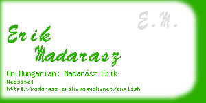 erik madarasz business card